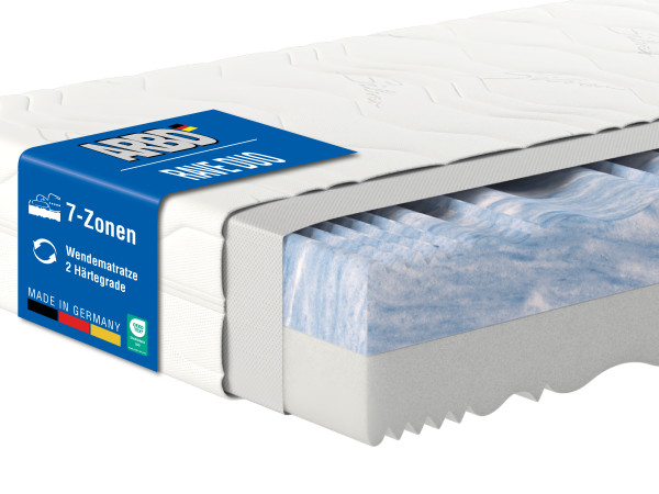 RAVE DUO Kaltschaummatratze - H2/H3 - H3/H4 - 22cm - RG40 - wendbarer Härtegrad